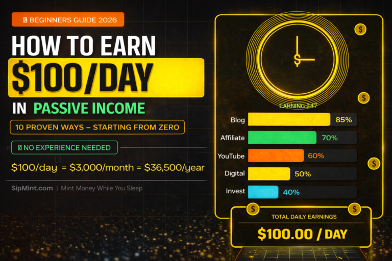 How to Earn $100 a Day in Passive Income: 10 Proven Ways for Beginners (2026)